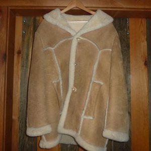 Custom Made Roll Collar Sheepskin Jacket